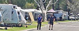 Cops at Coolum caravan park