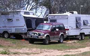 Free-campers at Norval Park in Queensland.