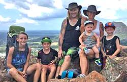 The Hall family in the Glasshouse Mountains just days before Hunter's dreadful accident