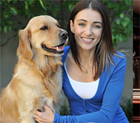 Dr Katrina Warren with one of her canine friends