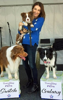 Dr Warren with a trio of furry visitors at the Melbourne Leisurefest