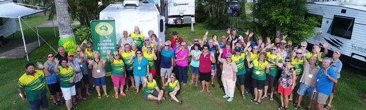 Australian Caravan Club members from four branches at their reccent muster