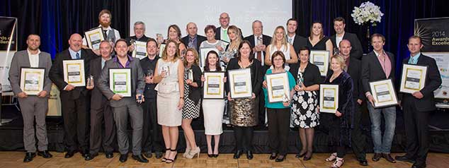 A line up of the 20 winners at this year's CCIA NSW Annual Awards of Excellence