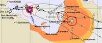 Cyclone Owen map