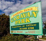 Pambula Town Caravan Park sign
