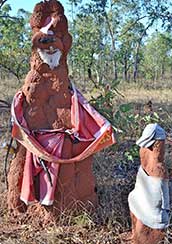 Dressed up termite mound in Australia