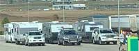 Caravans in truck bays